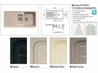 MOSOGATÓ - GRAWA GRÁNIT MOSOGATÓ GRAWA PT4-9910T 990x500mm BARNA #2