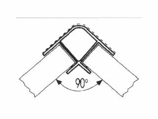 LÁBAK - LÁBAZATELEM SAROK 90 FOKOS H: 150 mm ALUMÍNIUM #1