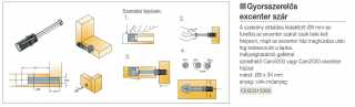 SZERELVÉNYEK - ÖSSZEHÚZÓ EXCENTERSZÁR GYORSSZERELŐS 8x34mm FÉM #2