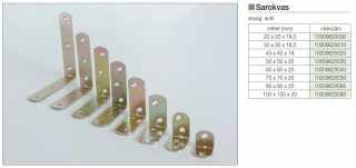 SZERELVÉNYEK - SAROKMEREVÍTŐ C3283-60 SAROKVAS 60x60mm SÁRGARÉZ #2