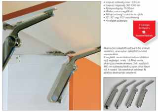 FEL- ÉS LENYÍLÓ VASALAT - HAFELE FELNYÍLÓ 3675 013 001 MAXI C FAAJTÓHOZ NIKKEL #2