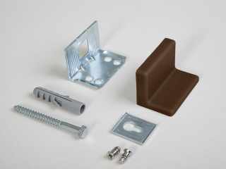 FÜGGESZTŐ ELEMEK - SZEKRÉNY FÜGGESZTŐ 145.0000.02 FÜGGESZTŐ TIPLIVEL 56x34x37mm BARNA #1