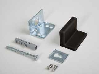 FÜGGESZTŐ ELEMEK - SZEKRÉNY FÜGGESZTŐ 145.0000.03 FÜGGESZTŐ TIPLIVEL 56x34x37mm FEKETE #1