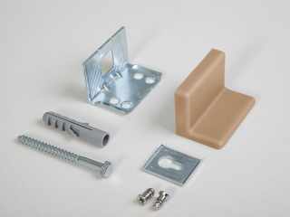 FÜGGESZTŐ ELEMEK - SZEKRÉNY FÜGGESZTŐ 145.0000.04 FÜGGESZTŐ TIPLIVEL 56x34x37mm BEIGE #1