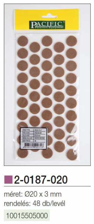 SZERELVÉNYEK - PADLÓVÉDŐ ÖNTAPADÓS 20x3mm, 48db/levél NATÚR #2