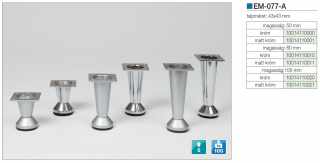 LÁBAK - FÉM DESIGN LÁB EM-077-A 50mm MATT KRÓM #2