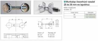 MUNKALAP VASALÁS ÖSSZEHÚZÓ VASALAT 150 mm CINK #2