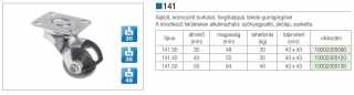 GÖRGŐ, KERÉK -  BELTÉRI BÚTORGÖRGŐ 141.50 TALPAS 50mm  45kg KRÓM #2
