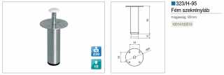 LÁBAK - FÉM SZEKRÉNYLÁB 323/H-95 ÁLLÍTHATÓ 95 mm HORGANYZOTT #2