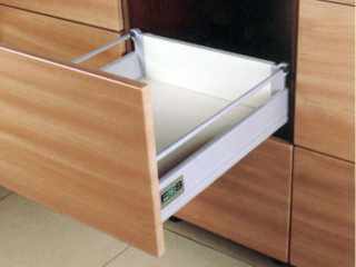 FIÓKRENDSZER - FDS DUPLAFALÚ FÉM FIÓKOLDAL FDS-DF PO-S B PUSH OPEN SZINKR 350mm, 40kg SZÜRKE #1