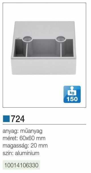 LÁBAK - MŰANYAG DESIGN LÁB ART 724 H=20mm 150 kg ALUMÍNIUM #2