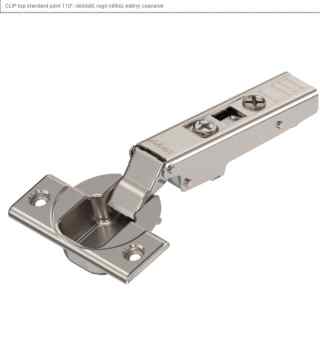 BLUM Clip-Top Kivetőpánt 70T3550.TL / 110°, ráütődő, rugó nélkül, csavaros / Nikkel #1