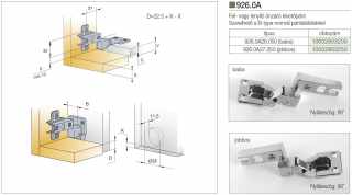 KIVETŐPÁNT - BÚTORPÁNT TITUS 926.0A27 LENYÍLÓ AJTÓPÁNT JOBBOS NIKKEL #2