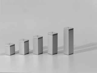 LÁBAK - FÉM DESIGN LÁB 19306 40X40X60mm ALUMÍNIUM #1