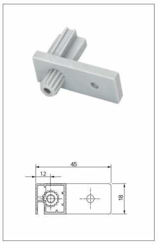 MOSOGATÓ - ALUMÍNIUM KÖTŐ LEZÁRÓ ELEM . SZÜRKE #3