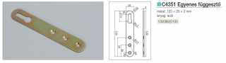 FÜGGESZTŐ ELEMEK - FÜGGESZTŐ C4351 EGYENES 120x20x2mm SÁRGARÉZ #2