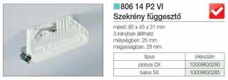 FÜGGESZTŐ ELEMEK - SZEKRÉNY FÜGGESZTŐ 806-OS VASALAT JOBBOS 79x39x19mm FEHÉR #2