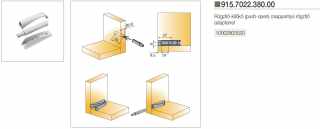 BÚTORPÁNT TITUS 915.7022.380.00 PUSH OPEN CSAPPANTYÚ ADAPTERREL VILÁGOS SZÜRKE #4