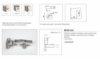BÚTORPÁNT HOME BOX HB-204 CSILLAPÍTOTT RÁÜTŐDŐ PÁNT+ALÁTÉT NIKKEL #2