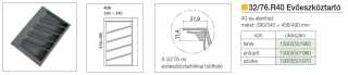 EVŐESZKÖZTARTÓ 32/76.R40 490x340 mm FEHÉR #2
