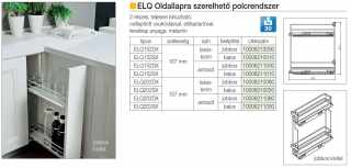 BELSŐ FÉMRÁCS ELQGM202DX JOBBOS OLDALLAPRA SZERELHETŐ 157×531×475mm ANTRACIT #2