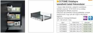 BELSŐ FÉMRÁCS CCTGM40E OLDALLAPRA SZERELHETŐ 364×134×473mm ANTRACIT #2