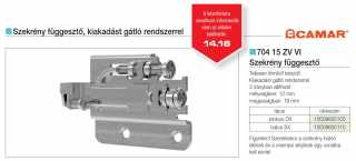 SZEKRÉNY FÜGGESZTŐ 704 15 ZV VIDX ANTI-DROP CINK #2