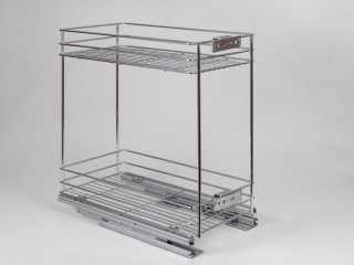 BELSŐ FÉMRÁCS 24270.300 FENÉKLAPRA SZERELHETŐ 2 RÉSZES KIHÚZHATÓ POLC 245x510x475mm KRÓM #1