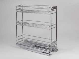 BELSŐ FÉMRÁCS 24272.200 FENÉKLAPRA SZERELHETŐ 3 RÉSZES KIHÚZHATÓ POLC 145x510x475mm KRÓM #1