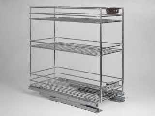 BELSŐ FÉMRÁCS 24272.300 FENÉKLAPRA SZERELHETŐ 3 RÉSZES KIHÚZHATÓ POLC 245x510x475mm KRÓM #1