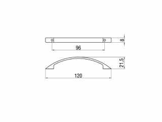 FOGANTYÚ, FOGAS - BÚTORFOGANTYÚ T250-96 96 MATT KRÓM #2