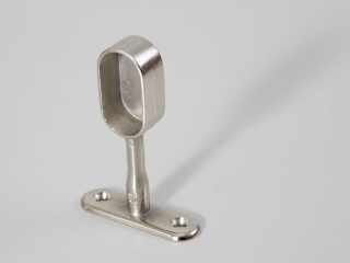 GARDRÓB - VÁLLFATARTÓ RÚD 12110 RÚDTARTÓ OVÁLIS RÚDHOZ L:71mm NIKKEL #1