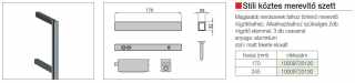 STÍLI ÁLLVÁNYRENDSZER KÖZTES MEREVÍTŐ SZETT 170MM ALUMÍNIUM #3