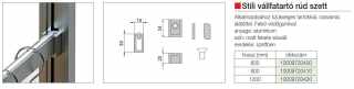 STÍLI ÁLLVÁNYRENDSZER VÁLLFATARTÓ RÚD 1200MM ALUMÍNIUM #3