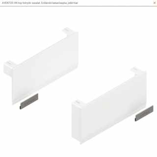 BLUM- AVENTOS HK / HK top 22K8000  ABD R+L Selyemfehér/inoxszürke felnyíló vasalat, takarósapka szett, jobb+bal #1