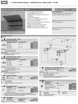 BLUM- AVENTOS HK / HK top 22K2700T KRAFTSP Cink felnyíló vasalat, erőhordozó, LF=1730-5200 (2 db esetén), a TIP-ON #2