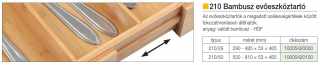 EVŐESZKÖZTARTÓ 210/29 BAMBUSZ 290-484x53x465 mm BARNA #4