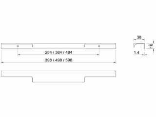 BÚTORFOGANTYÚ A353-598 FÉNYES ALUMÍNIUM #3
