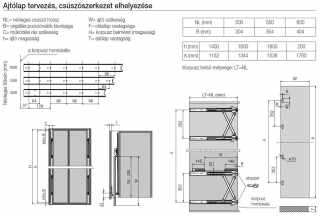 BÚTORPÁNT FDS POCKET DOOR VASALAT 550MM R015502H SZÜRKE #3