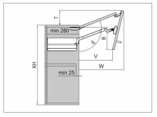 FDS FELNYÍLÓ FDS TST VÍZSZINTES HARMONIKA FELNYÍLÓ VASALAT 800-879mm; 9,5-16,51kg-ig FEHÉR #5