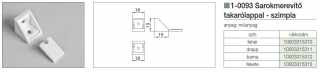SZERELVÉNYEK - SAROKMEREVÍTŐ SZIMPLA 21x21x20 DRAPP #2