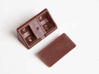 SZERELVÉNYEK - SAROKMEREVÍTŐ DUPLA 19x19x42 mm BARNA #1