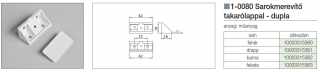 SZERELVÉNYEK - SAROKMEREVÍTŐ DUPLA 19x19x42 mm FEKETE #2