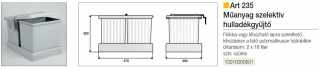 HULLADÉKGYŰJTŐ ART 235 2x16L, 330x320x470 mm SZÜRKE #2