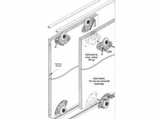 TOLÓAJTÓ VASALAT - TOLÓAJTÓ BÚTORLAPHOZ SMART2 SZERELVÉNY TEHERBIRÁS: 50KG ALUMÍNIUM #1