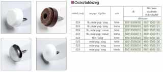 SZERELVÉNYEK - PADLÓVÉDŐ CSÚSZTATÓSZEG 24mm CSAVARRAL 8db/Blister FEHÉR #2