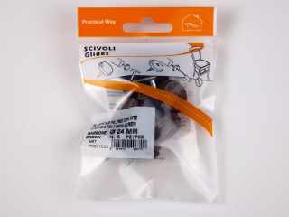 SZERELVÉNYEK - PADLÓVÉDŐ CSÚSZTATÓSZEG 24mm CSAVARRAL 8db/Blister BARNA #1