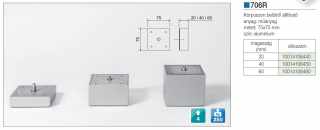 MŰANYAG DESIGN LÁB ART706/R H=40mm ALUMÍNIUM #2