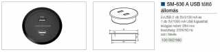 VILÁGÍTÁSTECHNIKAI KIEGÉSZÍTŐ SM-636A USB TÖLTŐÁLLOMÁS FEKETE #2