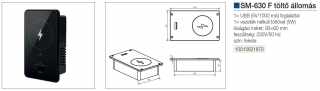 VILÁGÍTÁSTECHNIKAI KIEGÉSZÍTŐ SM-630F USB/VEZETÉK NÉLKÜLI TÖLTŐÁLLOMÁS FEKETE #2